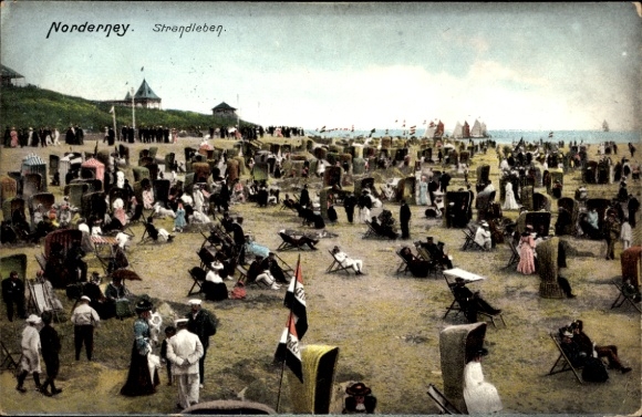 Ak Nordseebad Norderney Ostfriesland,  Strandleben, Strandkörbe, Menschen, Meer