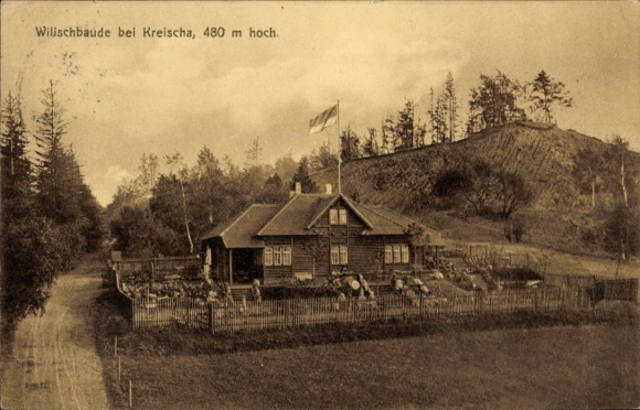 PC Kreischa near Dresden, Wilischbaude, flag