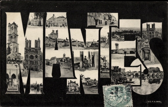 Letters Postcard Mantes Yvelines, assembly, avenue, bridge, church, tower