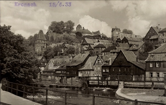 Ak Kronach im Frankenwald Bayern, am Steinwehr