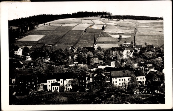 Ak Zwota in Vogtland Saksen, Panorama
