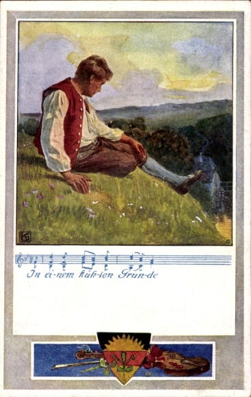 Song Postcard In einem kühlen Grunde, German School Association No. 371