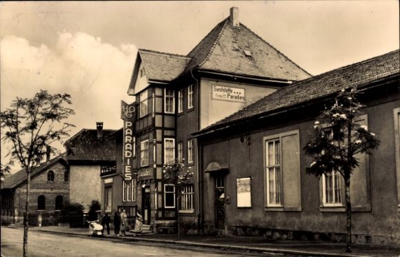 Postcard Wasungen in Thuringia, HO Restaurant Paradies