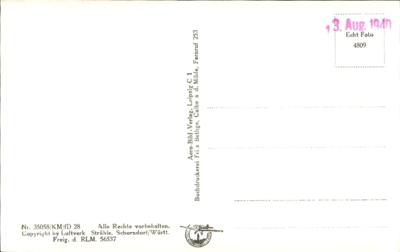 Postcard Kalbe Calbe Milde in the Altmark, aerial photograph