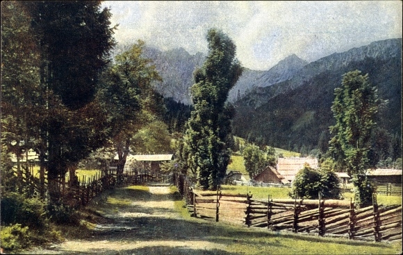 Postcard Bodental in Carinthia, way to the place