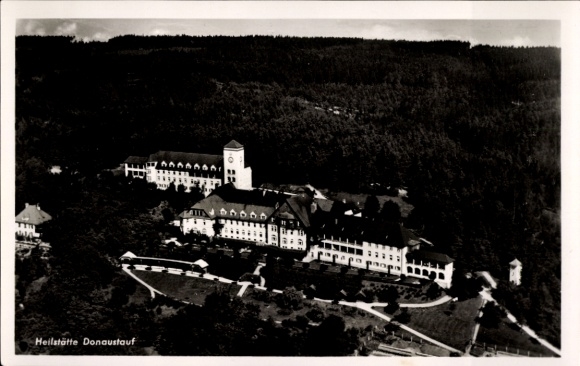 Postcard Donaustauf in the Upper Palatinate, aerial photograph