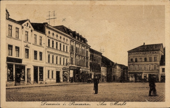 Ak Demmin in West-Pommeren, Am Markt