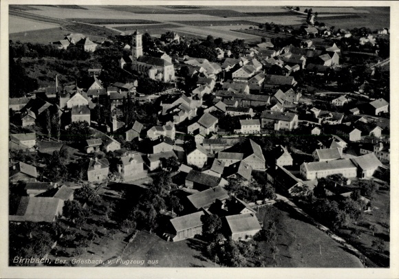 Postcard Birnbach in the Westerwald, aerial photograph