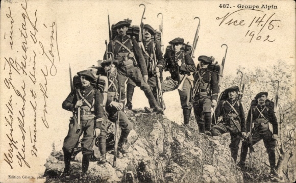 Postcard Groupe Alpin, Alpine Hunter