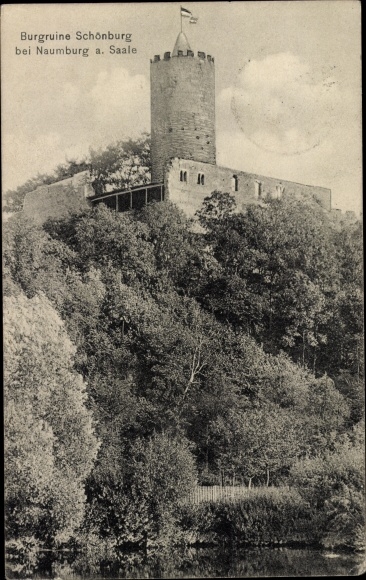 KP Schönburg an der Saale Burgenlandkreis, ruiny zamku Schönburg