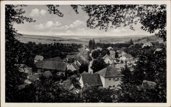 Ak Stecklenberg Thale im Harz, Durchblick auf Ort