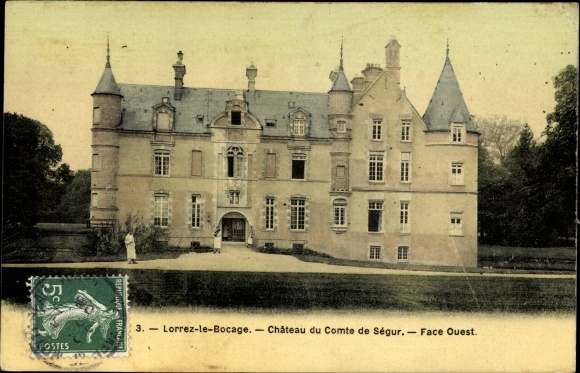 Ak Lorrez-le-Bocage Seine et Marne, Château du Comte de Segur