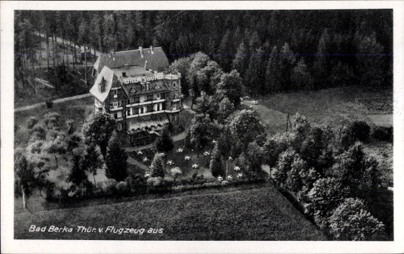 Postcard Bad Berka in Thuringia, aerial photograph
