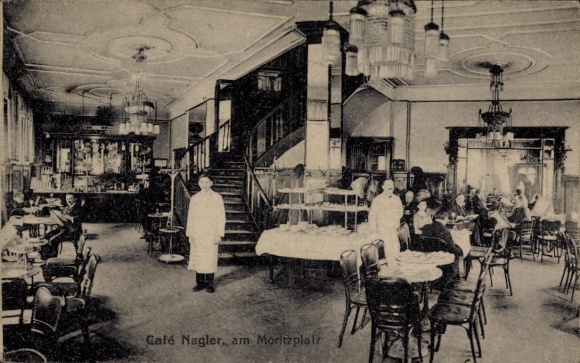Ak Berlin Kreuzberg, Cafe Nagler, Moritzplatz