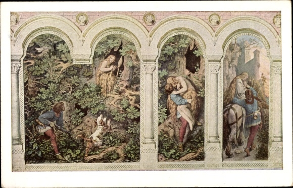 Artist PC Schwind, Moritz von, The fairy tale of the seven ravens, No. II, Brothers Grimm
