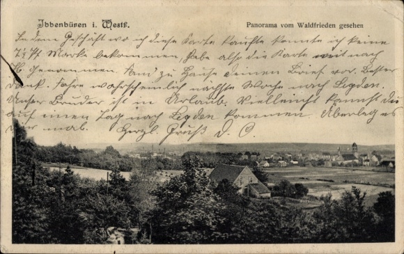 Ak Ibbenbüren in Westfalen, Panorama, Waldfrieden