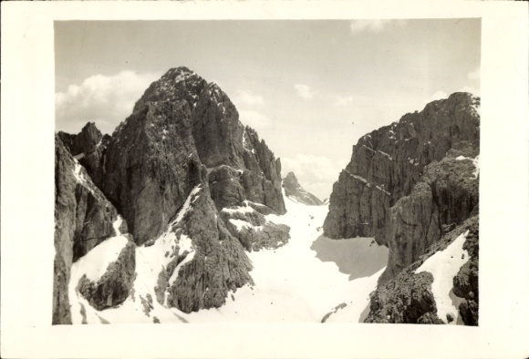 Photo Tiers Tires South Tyrol, Grasleiten Pass, Kesselkogel, Rosengarten Group in the Dolomites, 1912