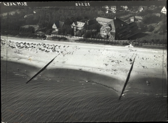 Ak Südstrand Wyk auf Föhr Nordfriesland, Strand, Häuser, Bäume