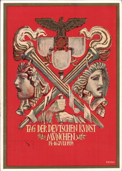 Artist Postcard Kaspar, Munich, Day of German Art, 14-16 July 1939