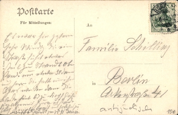 Judaika Postcard Nordseebad Borkum in East Frisia, He must go out, Anti-Jewish, Train station, Railway