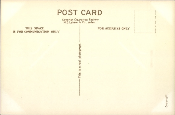 Postcard Aden Yemen, Harbour, Harbour, Steamer