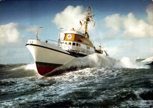 Postcard Sea Rescue Cruiser Adolph Bermpohl, DGzRS