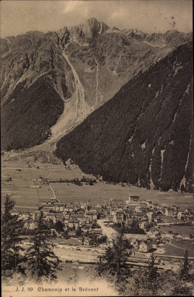 Ak Chamonix Mont Blanc Haute Savoie, Berglandschaft,  Brévent, 