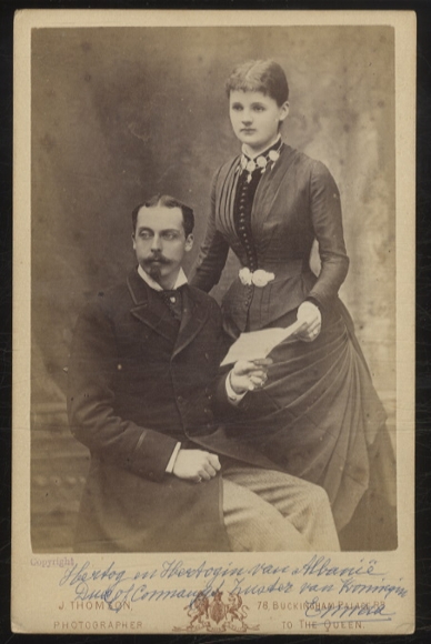 Cabinet photo of Duke Leopold of Albany and Duchess Helene, née of Waldeck-Pyrmont