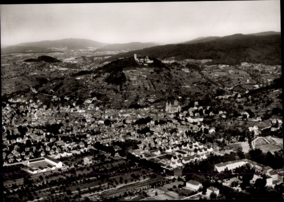 Postcard Heppenheim an der Bergstraße, aerial photograph