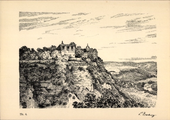Artist PC Dornburg an der Saale Thuringia, Goethe biography in picture PCs, general view