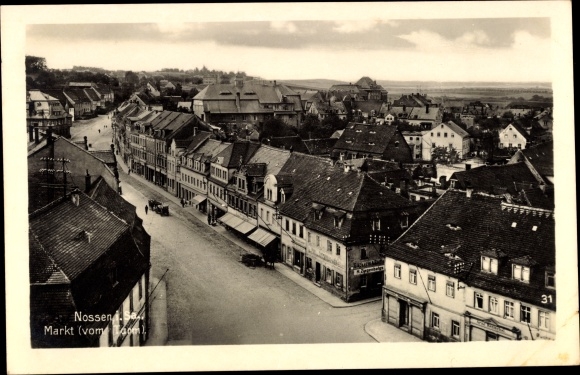 Ak Nossen in Sachsen, Markt vom Turm