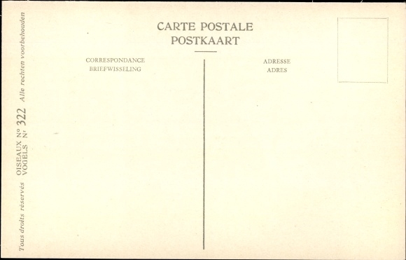 Artist Postcard Dupond, Hub., Marouette ponctuee, Porceleinhoer, No. 322