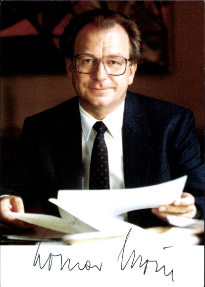 Foto Politiker Lothar Späth, Autogramm