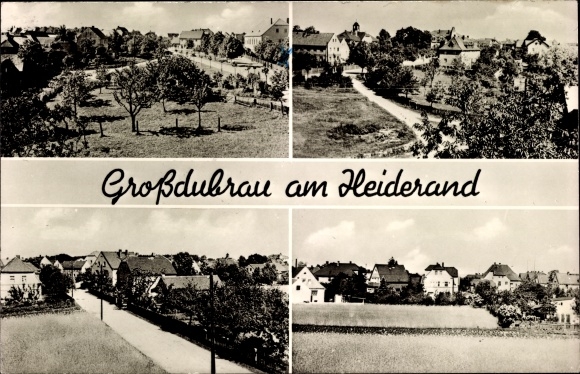 Ansichtkaart Großdubrau am Heiderand, gedeeltelijke aanzichten