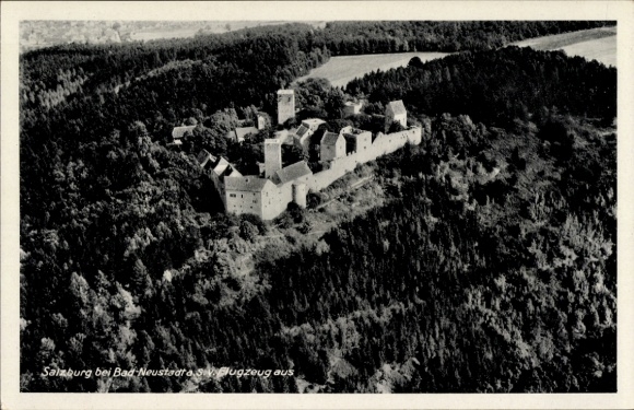 Postcard Bad Neustadt an der Saale Lower Franconia, Salzburg Castle