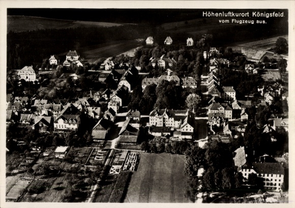Postcard Königfeld in the Black Forest, aerial photograph