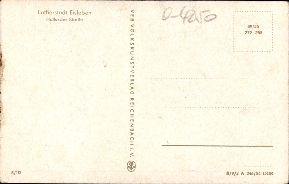 Postcard Lutherstadt Eisleben, Hallesche Strasse