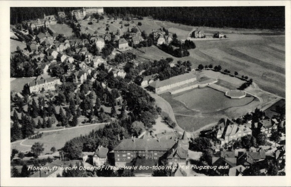 Postcard Oberhof in the Thuringian Forest, aerial photograph