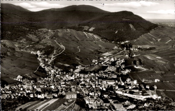 Postcard Albersweiler in the Palatinate, aerial photograph