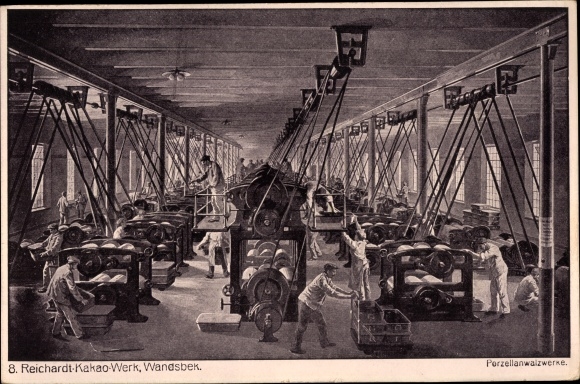 PC Hamburg Wandsbek, Reichardt cocoa factory, porcelain rolling mills, workers