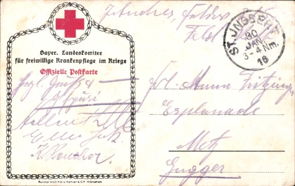 Artist Postcard Diemer, Zeno, German hospital ship, nursing in war, I. WK