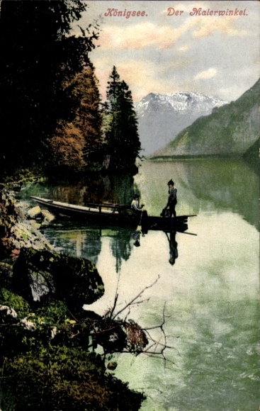 Postcard Königsee Königssee Upper Bavaria, Malerwinkel