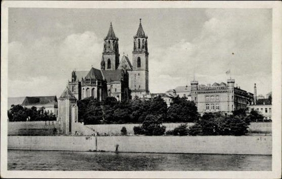 50 Ak Magdeburg Elbe, diverse Ansichten, kleinformatig