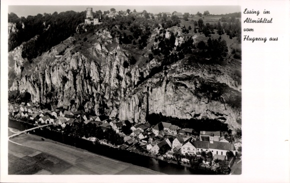 Postcard Essing in the Altmühltal, aerial photograph