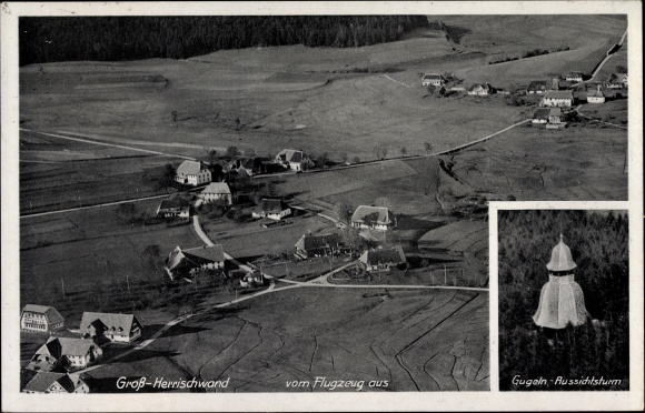 PC Großherrischwand Herrischried am Hotzenwald, aerial photo, Gugeln, observation tower