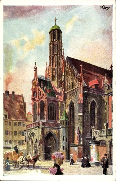 Artist PC Kley, Heinrich, Nuremberg, Frauenkirche