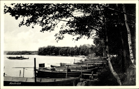 Ak Neubrück Rietz Neuendorf, Seepartie, Boote