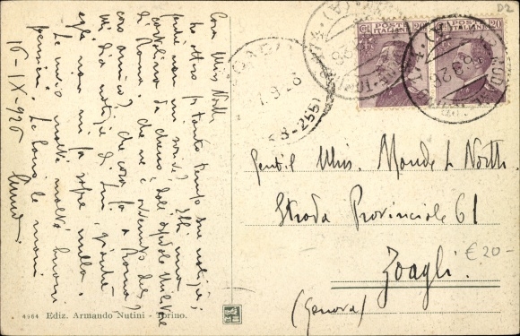 Postcard Bussoleno Piemonte Italien, Exterior of the Station