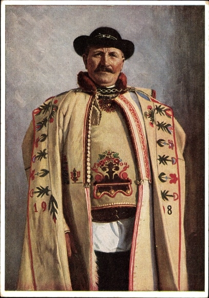 Ak Retzlaff, Hans, Bauer aus Kleinscheuern, Deutsches Reich, Siebenbürgische Volkstrachten