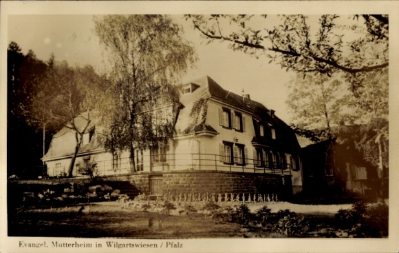Postcard Wilgartswiesen in the Palatinate, Evangelical Mother's Home, Palatinate